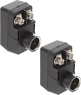 Milisten 6pcs VHF - F to Coaxial for Uhf Quick Connector Coax Black Balun F- Push- Male Push-on Type Plug Ohm On Tv Cable Matching Antenna Converter Cord Adapter