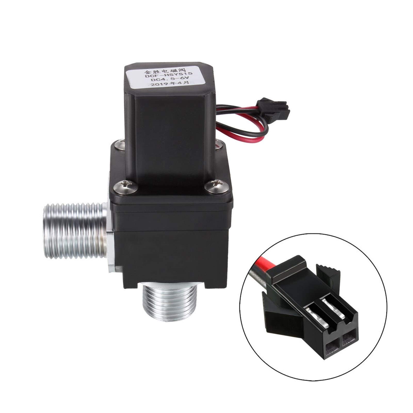 EXLECO 2Pcs DC 12V Electrovanne G1/2 NC Normalement Fermée Robinet de