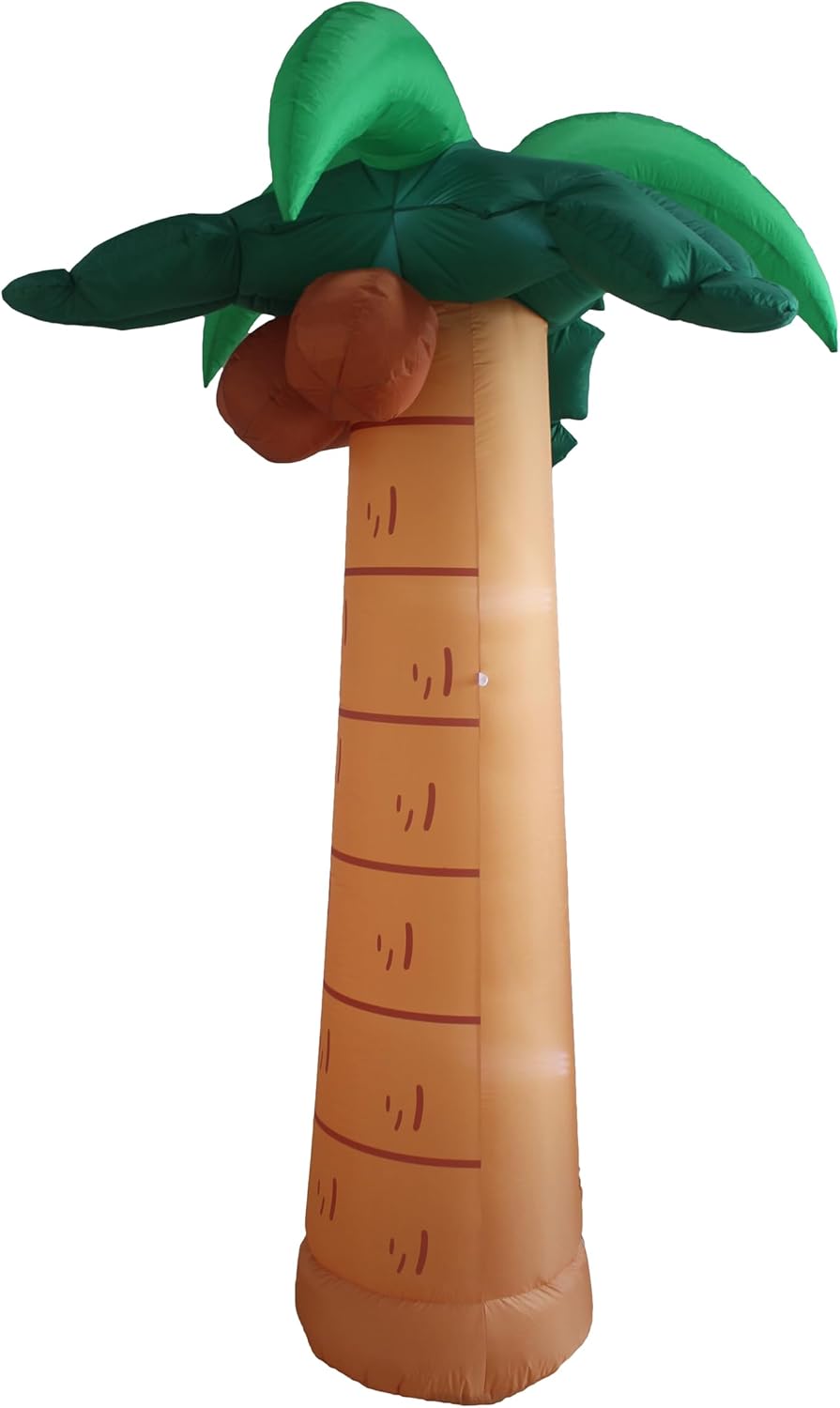 8 Foot Tall Jumbo Summer Party Inflatable Palm Tree with Coconuts Pre-Lit LED Lights Outdoor Indoor Lawn Yard Holiday Decoration Blow up Home Garden Decor