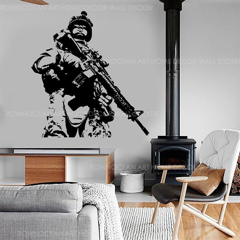 GADGETS WRAP Wall Decal Vinyl Sticker Modern War Theme US Soldier Marine for Office Home Wall Decoration (B0CPS5NSY3) Amazon Price History, Amazon Price Tracker