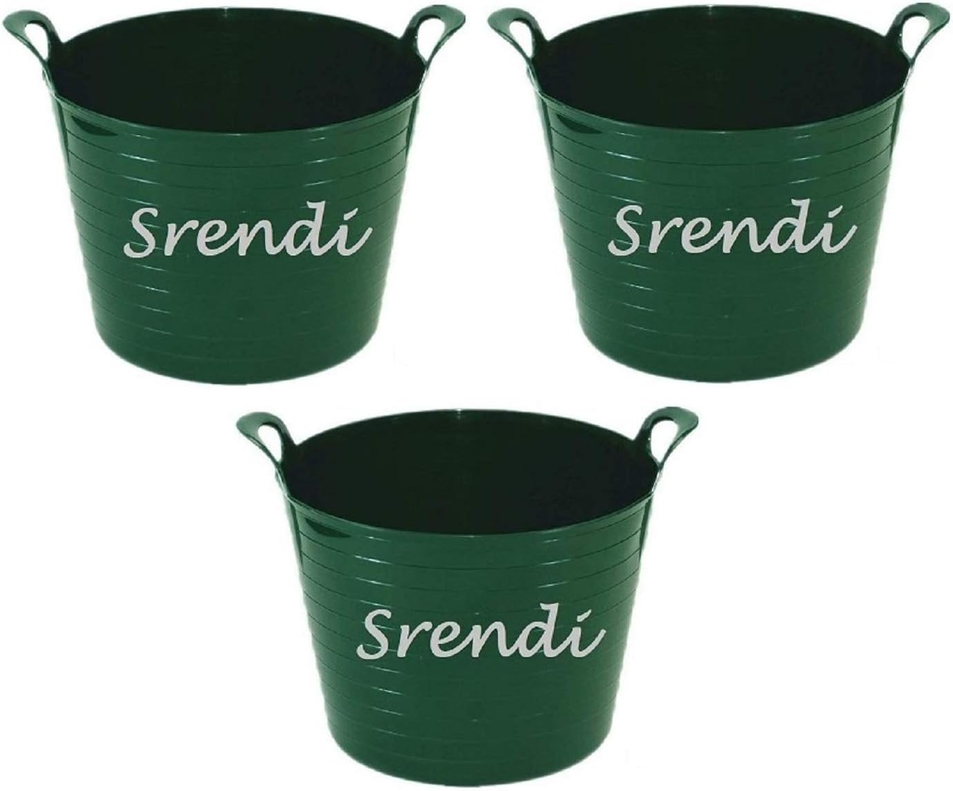 Easy Shopping 3 x 26 Litre Flexi Tub Garden Home Flexible Colour Rubber