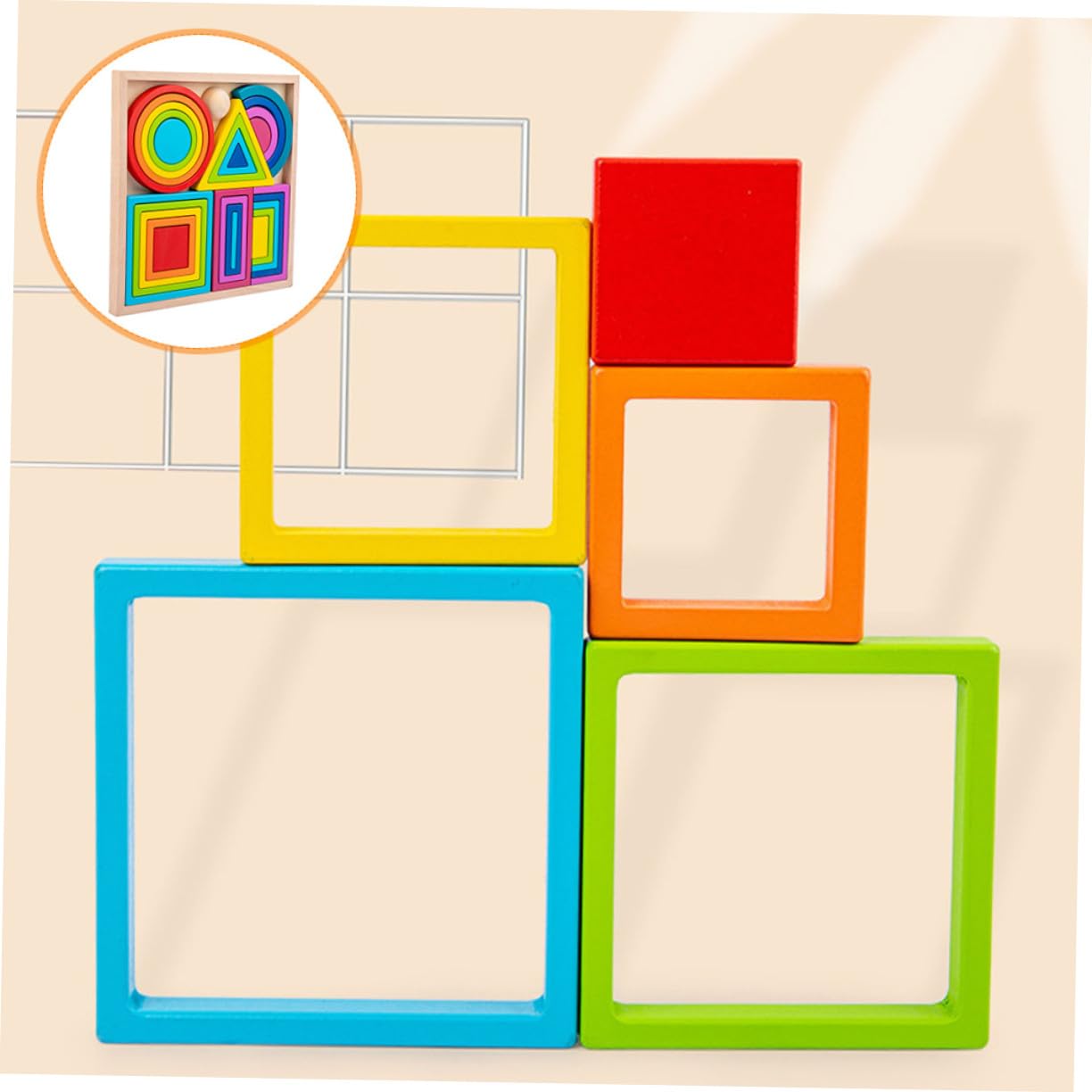 ORFOFE Juguetes Educativos de Construcción para Bloques de Colores Grandes Cognitivo de para Bebés y Pequeños Desarrollo Motriz y Creatividad Seguro y Duradero para Aprendizaje Temprano