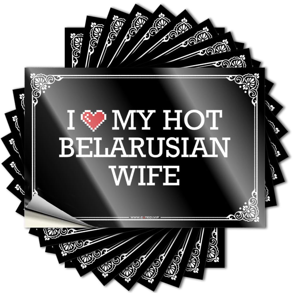 I Love My Hot Belarusian Wife Fluffy Sports Bar Decor - Decals Bumper Removable Vinyl Decal(6X9CM)