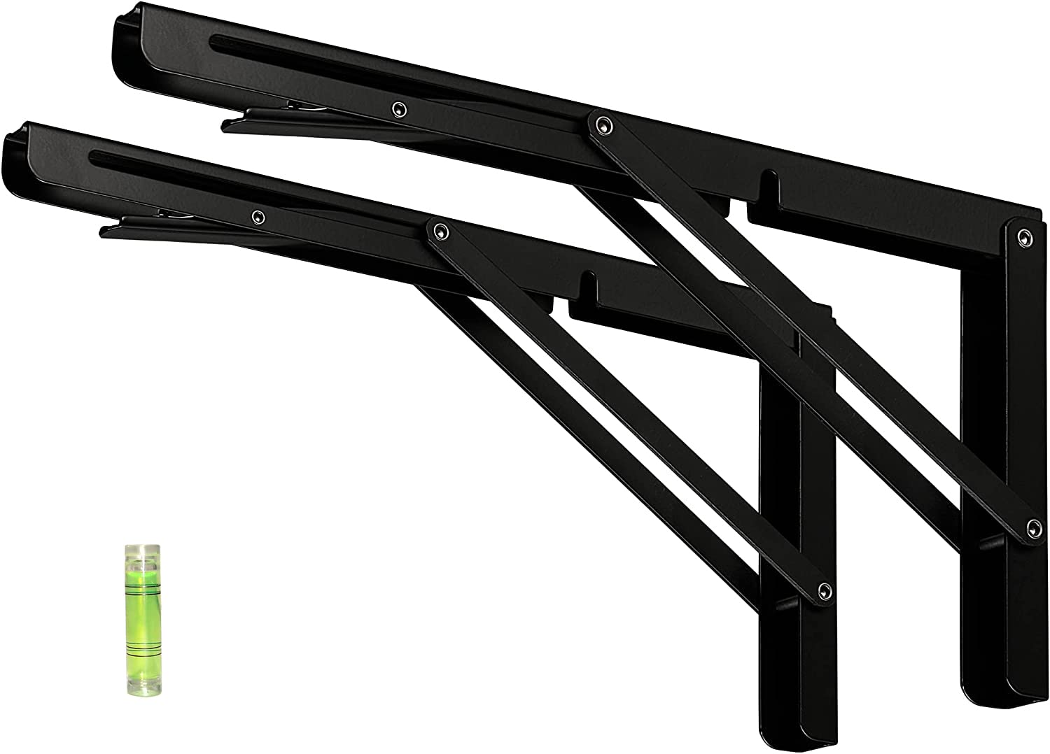 Folding Shelf Brackets 12 Inch, MAX Load 220 lb Heavy Duty L Bracket
