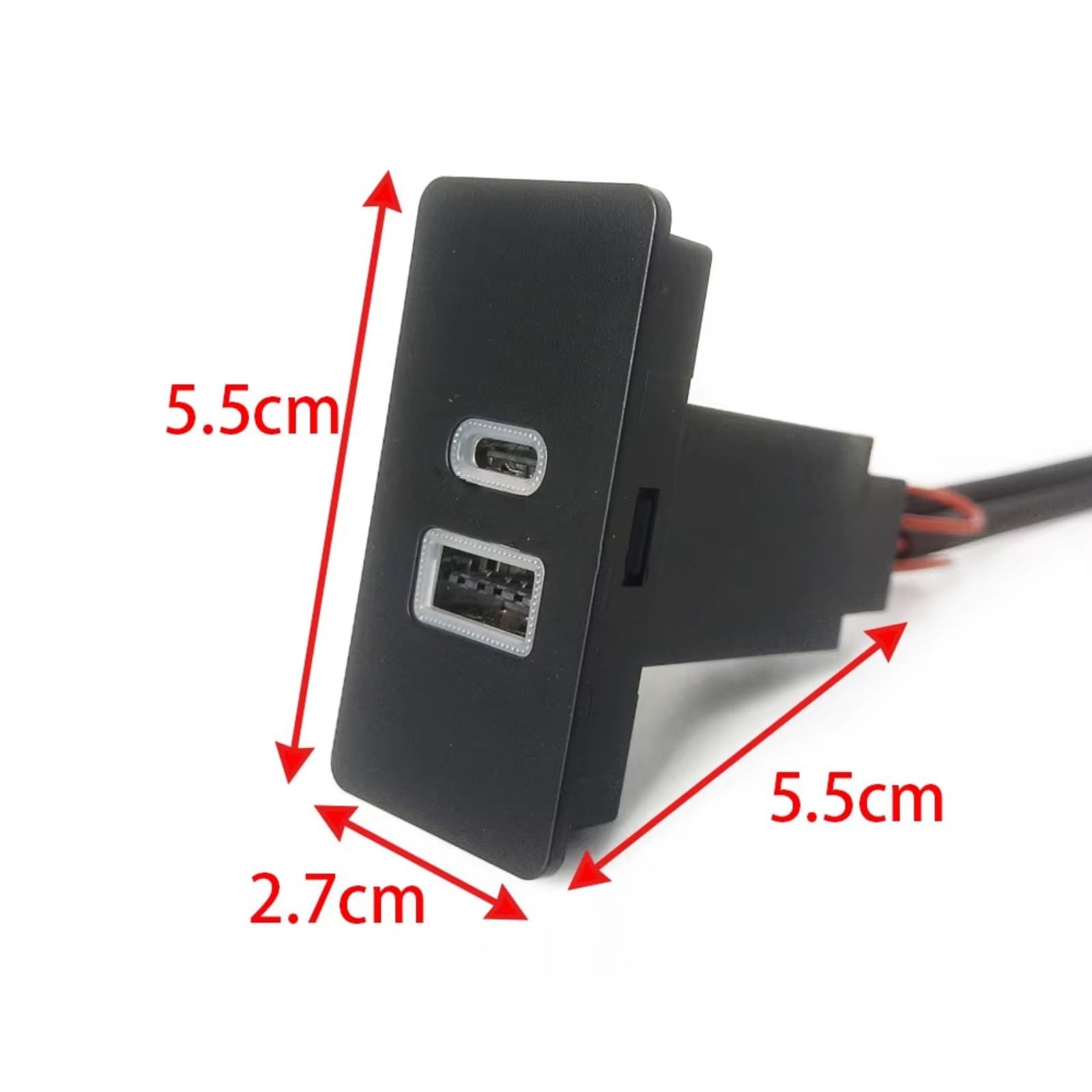 Centre Port USB Voiture Compatible Avec VW Pour Golf 7 Pour Passat Pour Jetta 12V 24V Voiture Pour Type C PD Lumière Double Téléphone Adaptateur Chargeur Interface USB AUX voiture