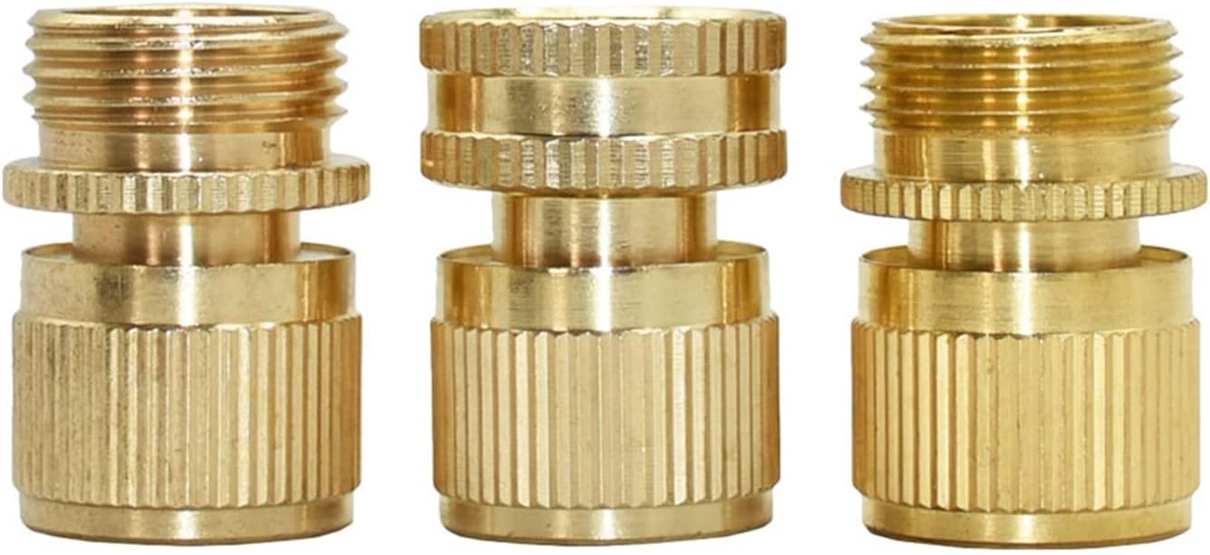 Hose Brass Connector 1/2 3/4 Inch Male Female Thread Water Gun Joints Garden Copper Quick Connector Fitting 1Pcs (Color : BSP EU-04)