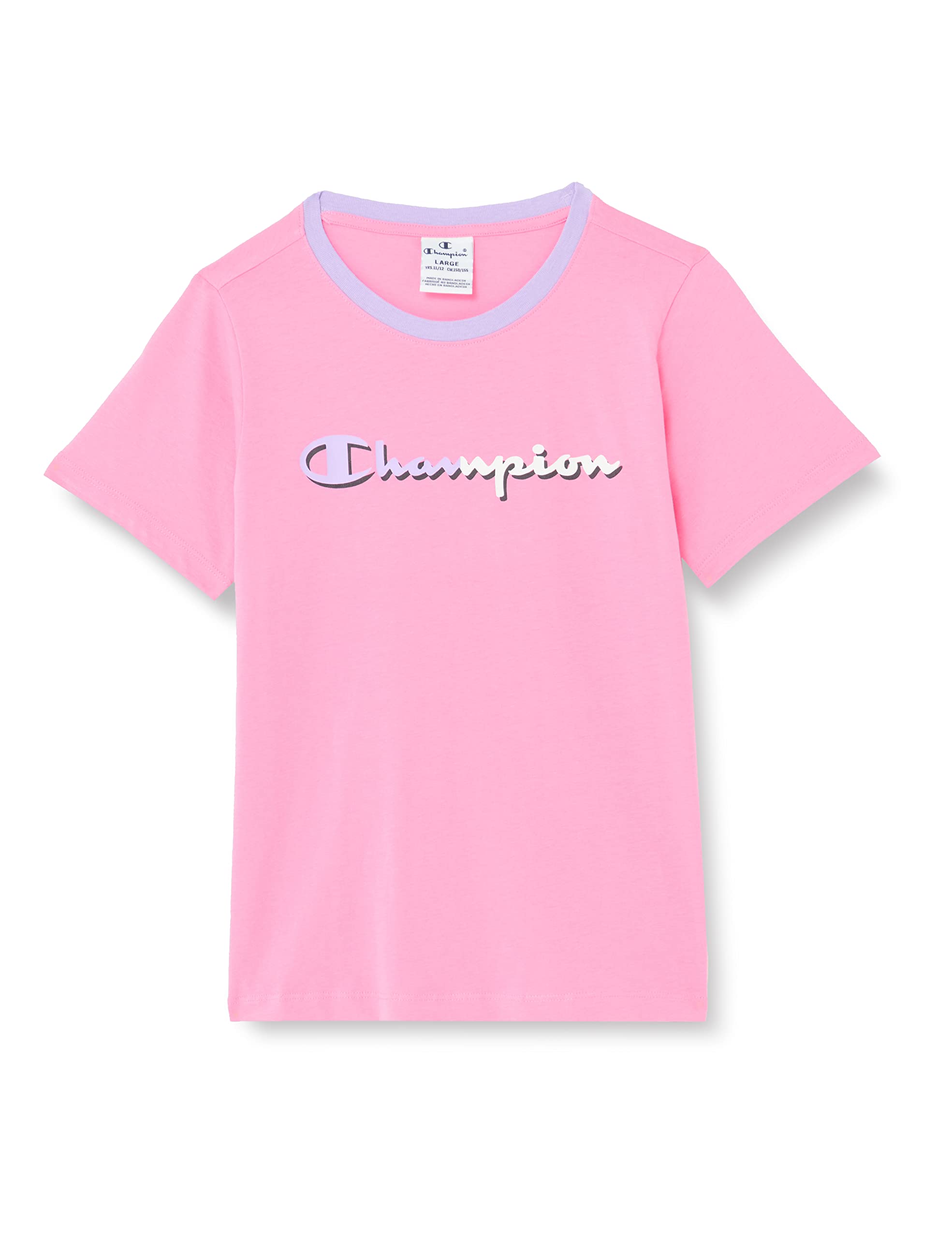 Champion Legacy C-Color-Logotipo S/S Camiseta para Niñas