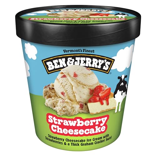 Ben & Jerry's Ice Cream Strawberry Cheesecake Non-GMO 16 oz