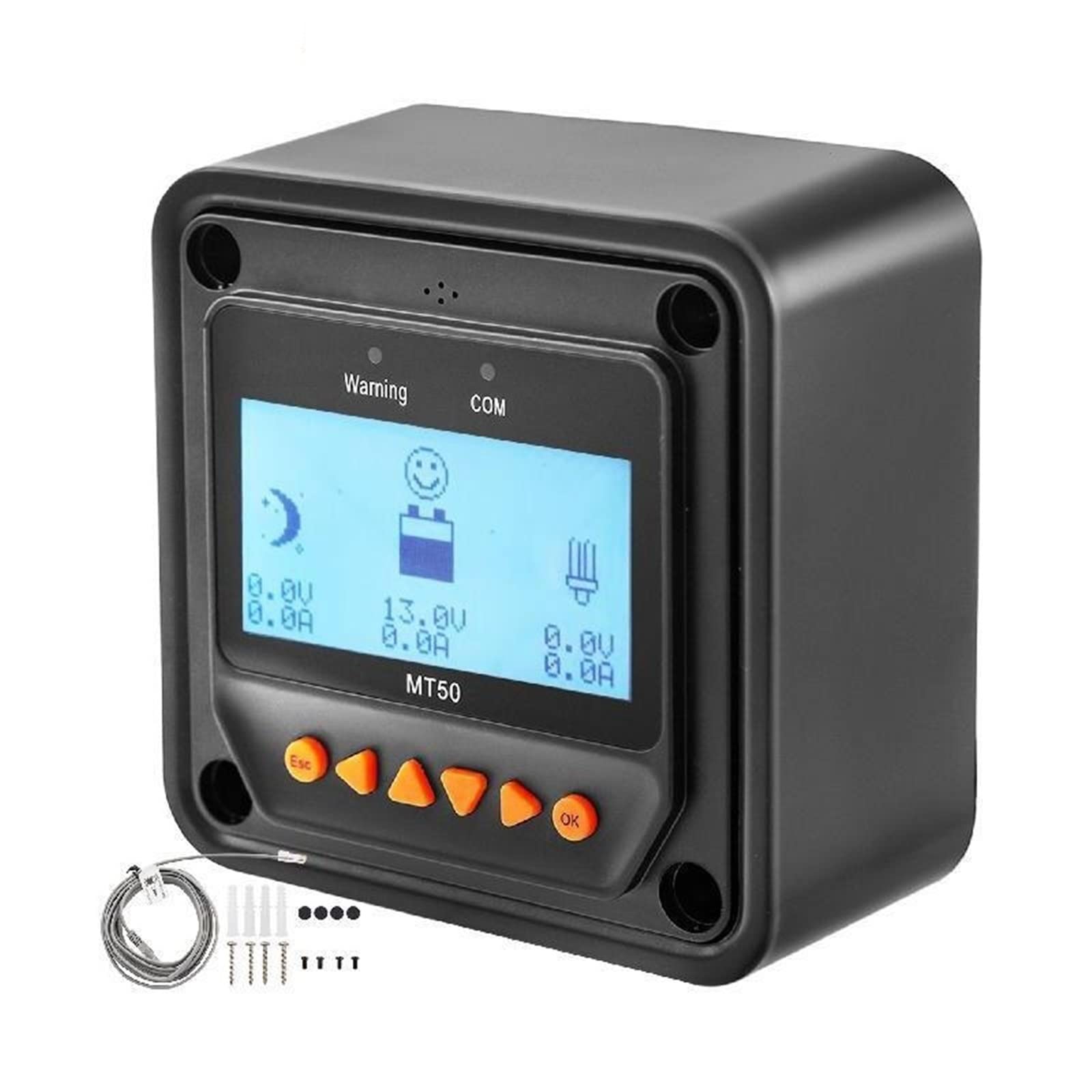 Miernik zdalny MT-50 dla kontrolera ładowania słonecznego Tracer-AN MPPT Wyświetlacz LCD w czasie rzeczywistym Automatyczne rozpoznawanie W/2 metrowy kabel
