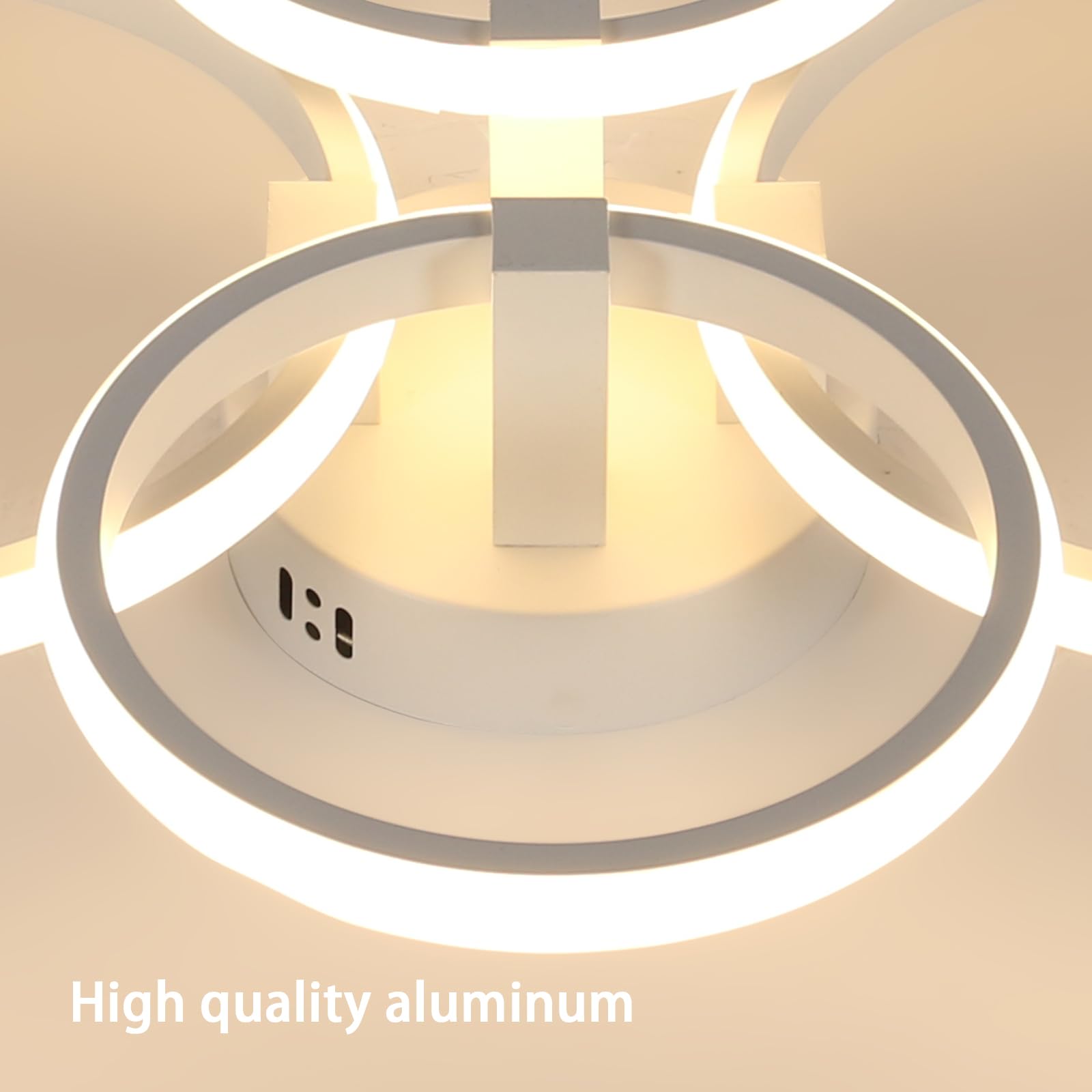 Plafoniera Led Soffitto Dimmerabile con Telecomando 76W | Con Funzione Memoria, Lampada da Soffitto Moderna Rotondo per Soggiorno, Camera da Letto, Sala da Pranzo, Ufficio, Bianco