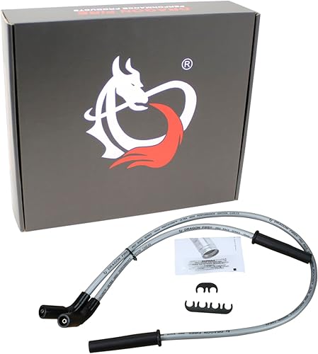 AIP Electronics Dragon Fire - Juego de cables de bujías de alto rendimiento ultra bajos de 40 ohmios por pie / pie para Harley-Davidson Touring y