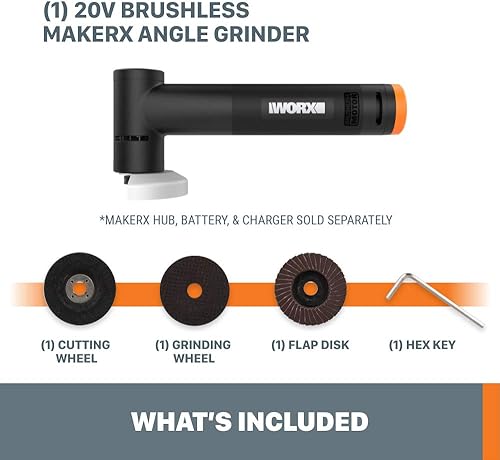Miniatura 6 de Worx MAKERX WX741L.9 - Amoladora angular de 20 V (solo herramienta)