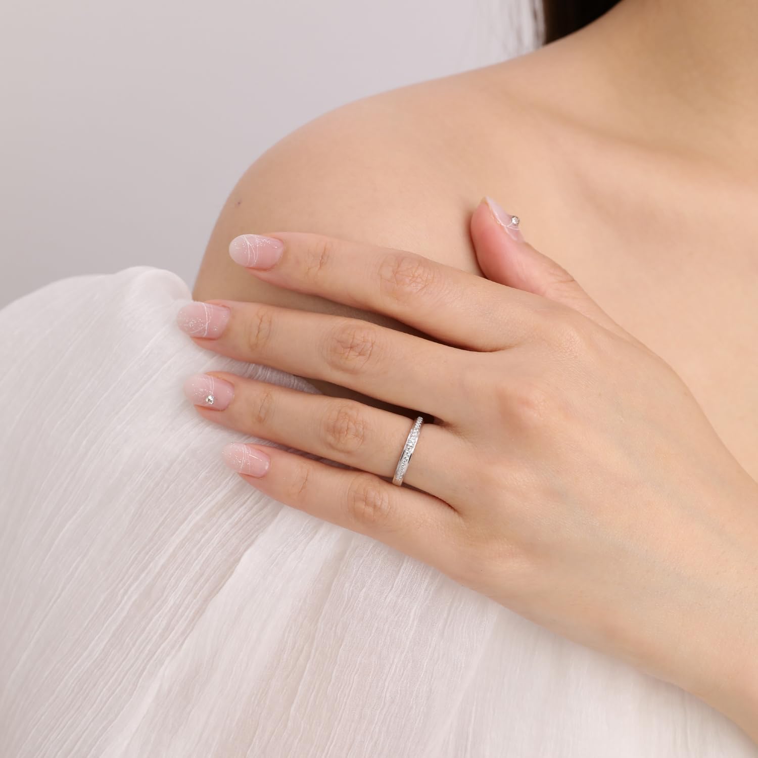 Meissa Alianzas de Plata Pareja Anillo Pareja para Hombre y Mujer en Plata 925 Anillo de Boda Promesa Compromiso regulable Anillo regalo aniversario pareja (Juego de dos anillos)
