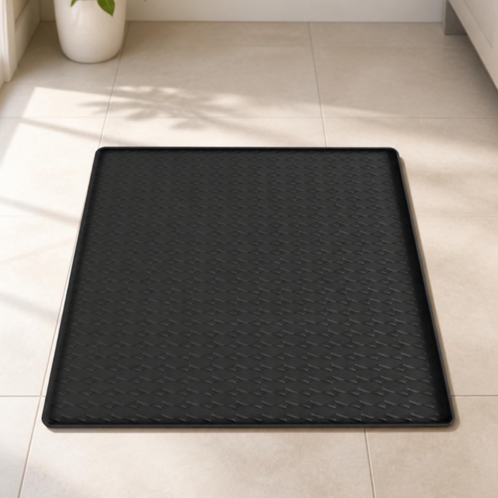Tapis Gamelle en Silicone sans BPA, Gris Clair, 65 60