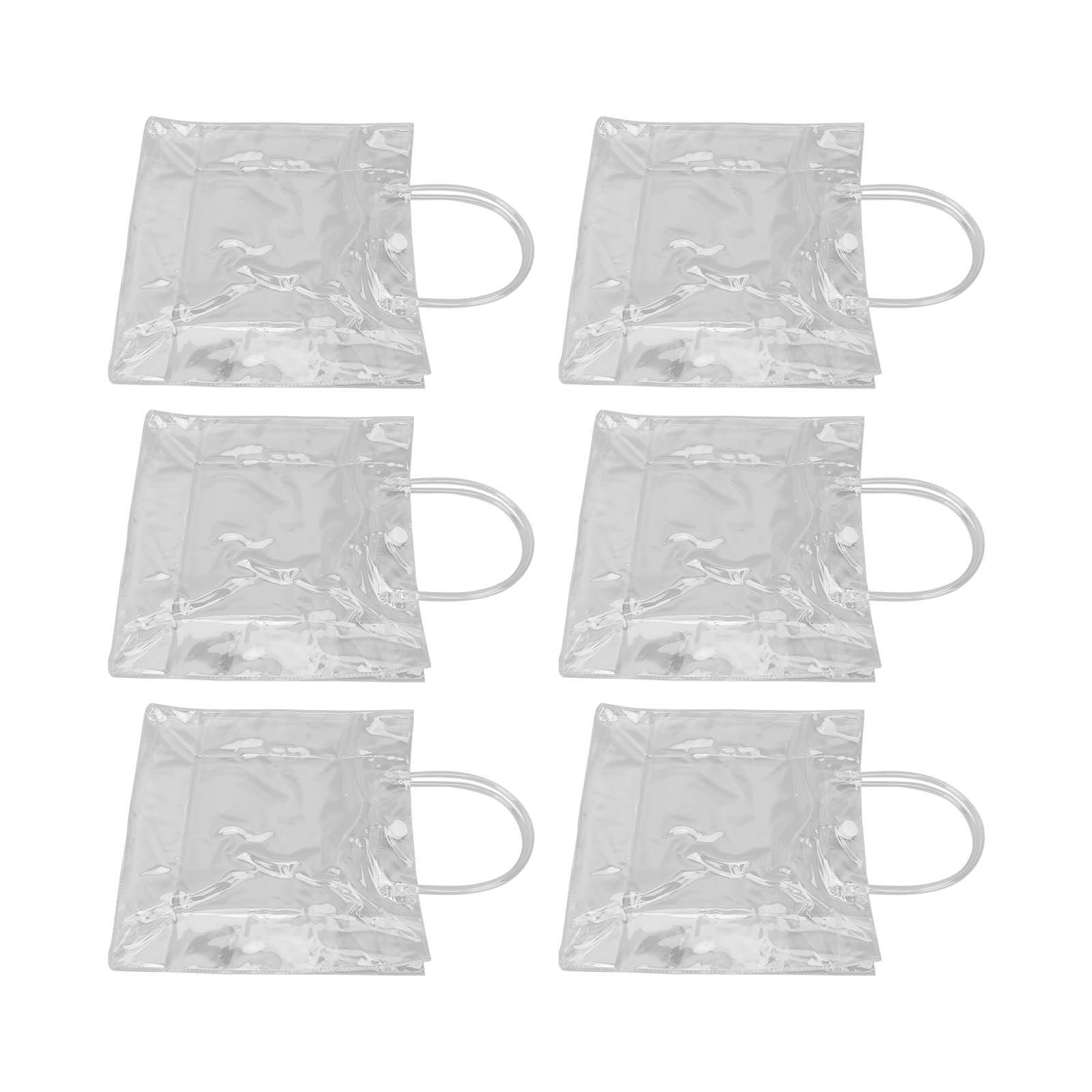 20pcs Transparent Bags Large Capacity Simple Multifunctional 20cmx20cmx8cm PVC Goodie Wrap Bags for Flower Candy
