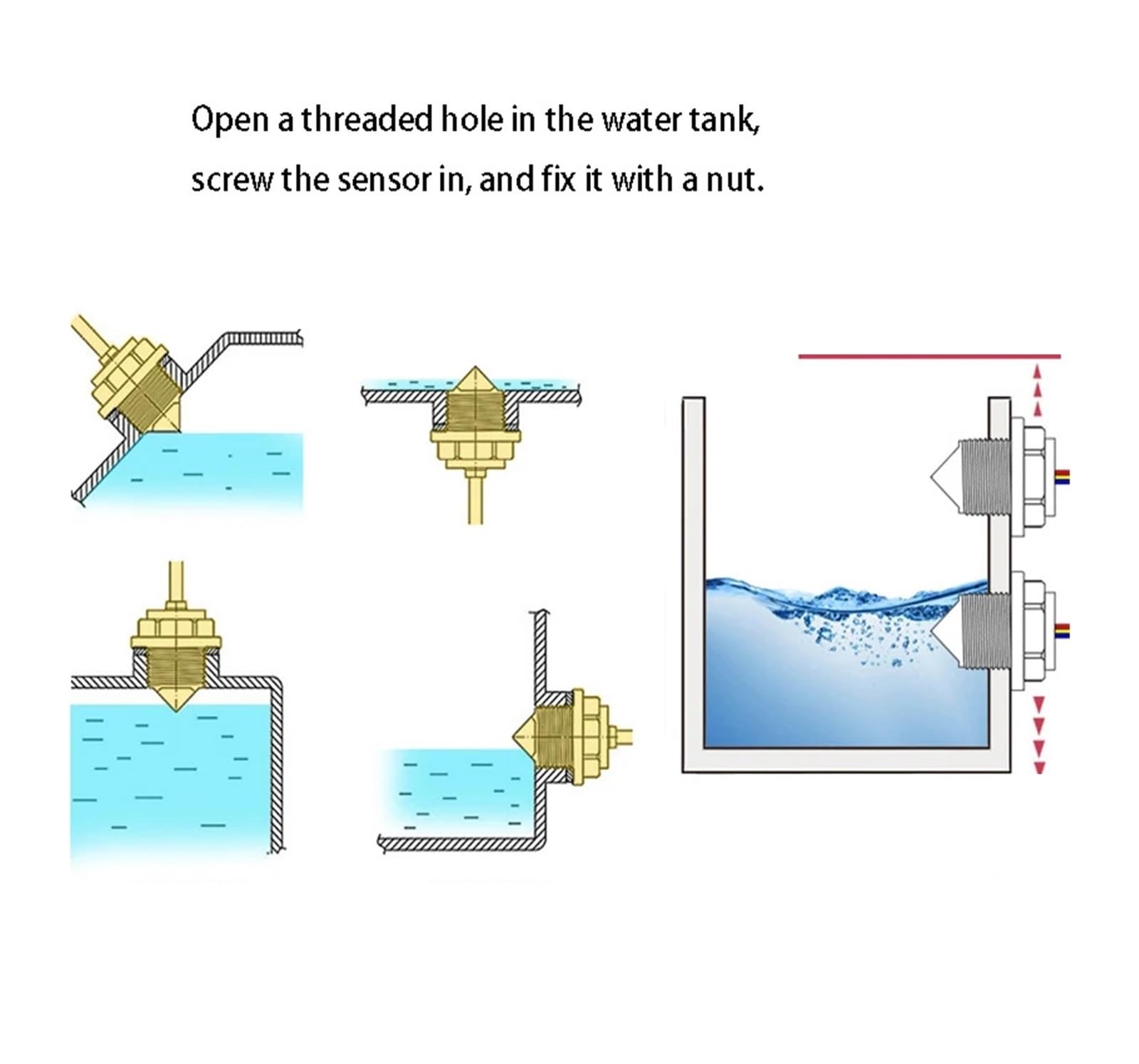 5 pezzi 14 mm sensore di livello del liquido ad alta precisione protezione da cortocircuito 'acqua regolatore Conduttura