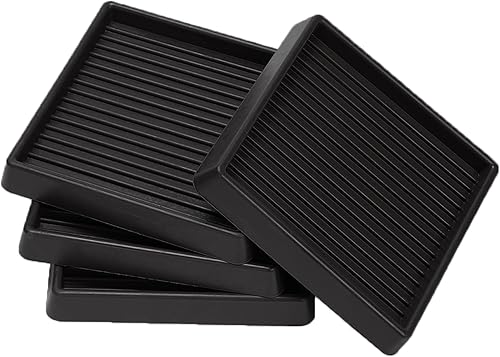 Copas cuadradas de goma para muebles de 4 x 4, almohadillas antideslizantes para muebles, tapones de cama con agarre, protegen cualquier suelo