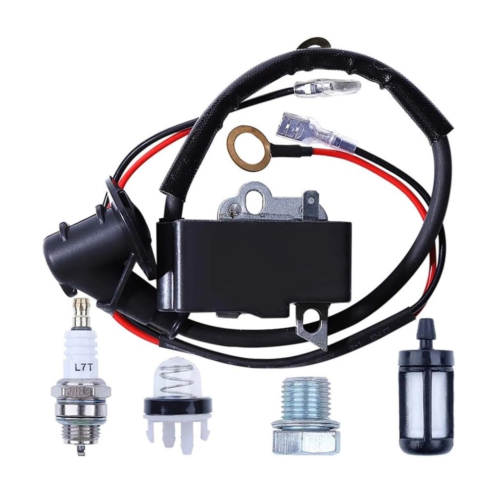 Kit de bujías de Bobina de Encendido Compatible con Stihl TS420 TS410, cebador de Motosierra, Piezas del Filtro de Combustible 42384001301 42384001307 42381301A