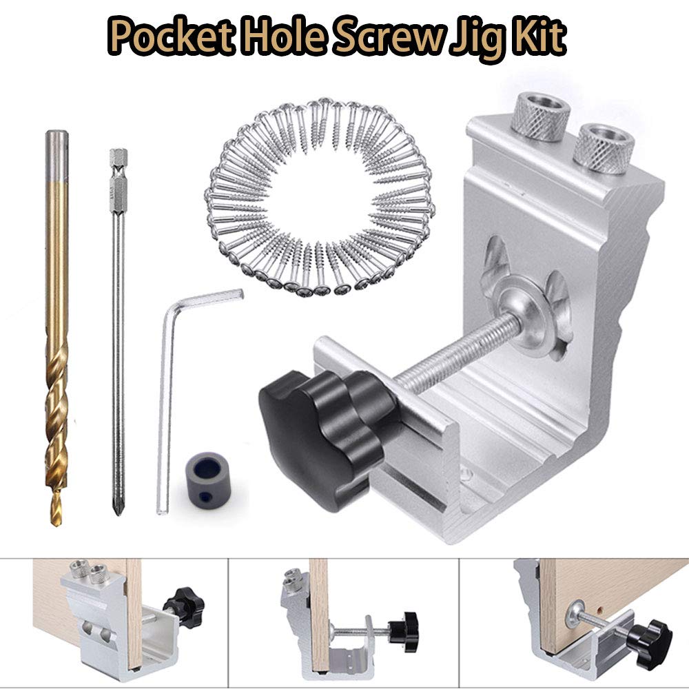 Kit de herramientas de carpintería para agujeros de bolsillo, herramientas de carpintería, herramienta de ángulo de articulación, localizador de carpintería, taladro de tornillo