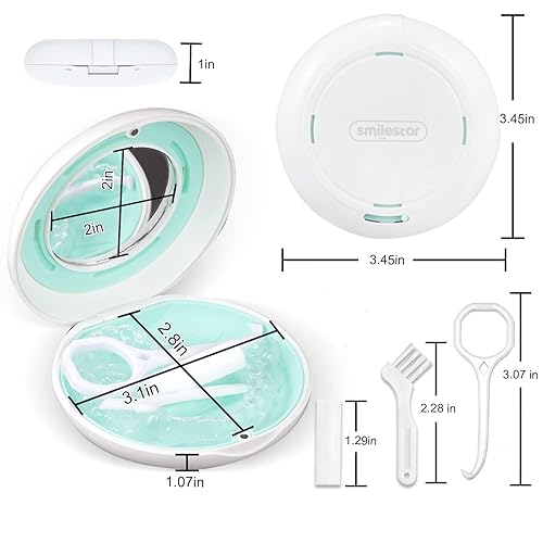 Miniatura 3 de Estuche retenedor, funda delgada con agujeros de ventilación ajustables y espejo, compatible con Invisalign, protector nocturno y protector bucal,