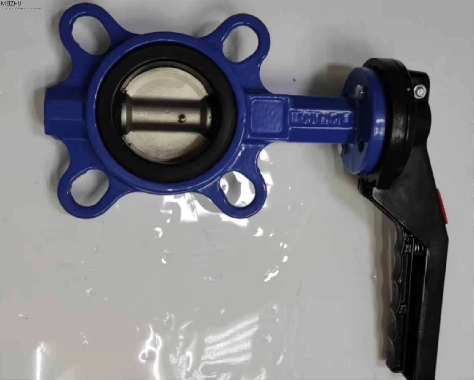 Vanne Papillon à poignée de Serrage, matériau de l'eau, vanne Manuelle en Alliage d'aluminium, vanne à Bille Manuelle 3 Voies 6mm en Acier Inoxydable CF8
