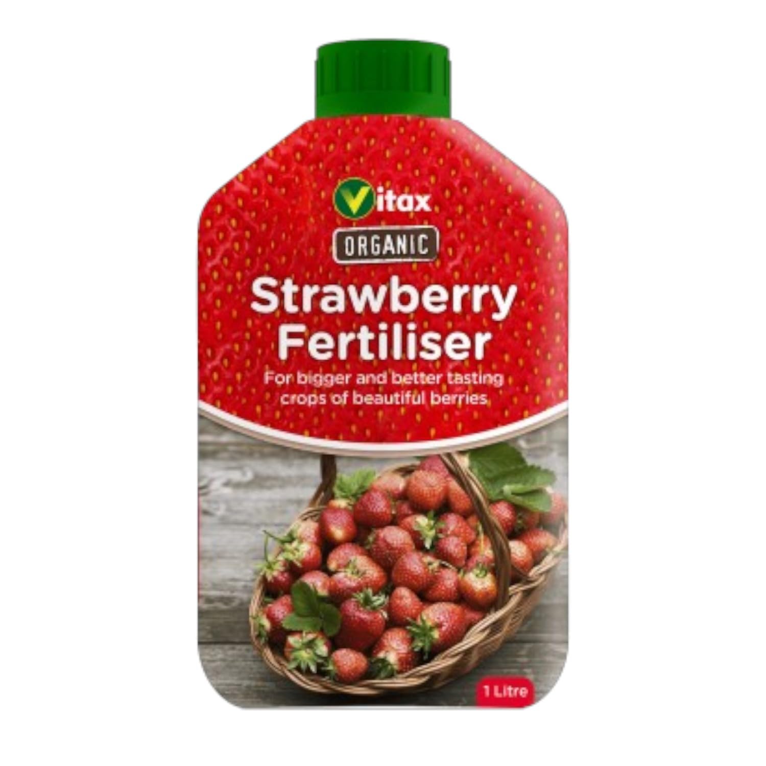 Organic Liquid Strawberry Fertiliser Natural Plant Food for Healthy, Bountiful Strawberries Promotes Vigorous Growth, Rich Flavor, and Prolific Yields Easy to Use, 1L Bottle