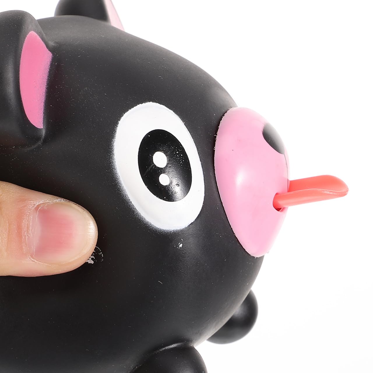 Abaodam Cute Voice Animal Toy Black Bear Squeaky Animal Doll Stress Relief for Flexible Squeeze Sensory for Anxiety Reduction - Image 4