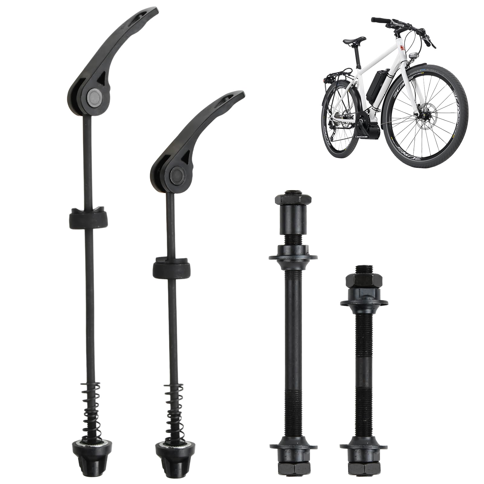 Husalsea 1 Paar Schnellspanner Fahrrad, Schnellspanner, Steckachse Fahrrad, Schnellspanner Rennrad, Fahrradachse, Fahrrad Ersatzteile Sport & Freizeit