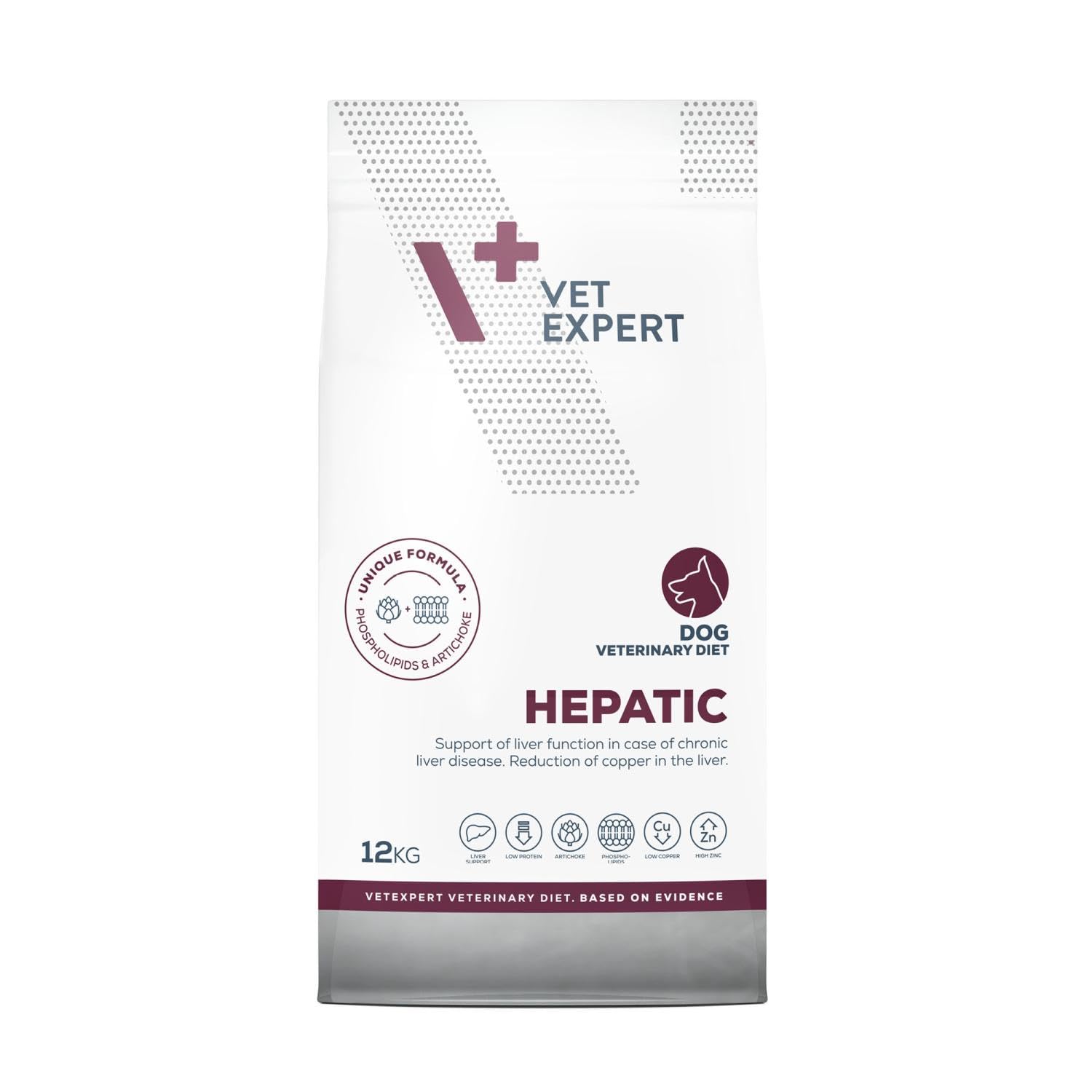 VET EXPERT HEPATIC DOG 12 kg - sucha karma weterynaryjna dla psów z przewlekłą niewydolnością wątroby