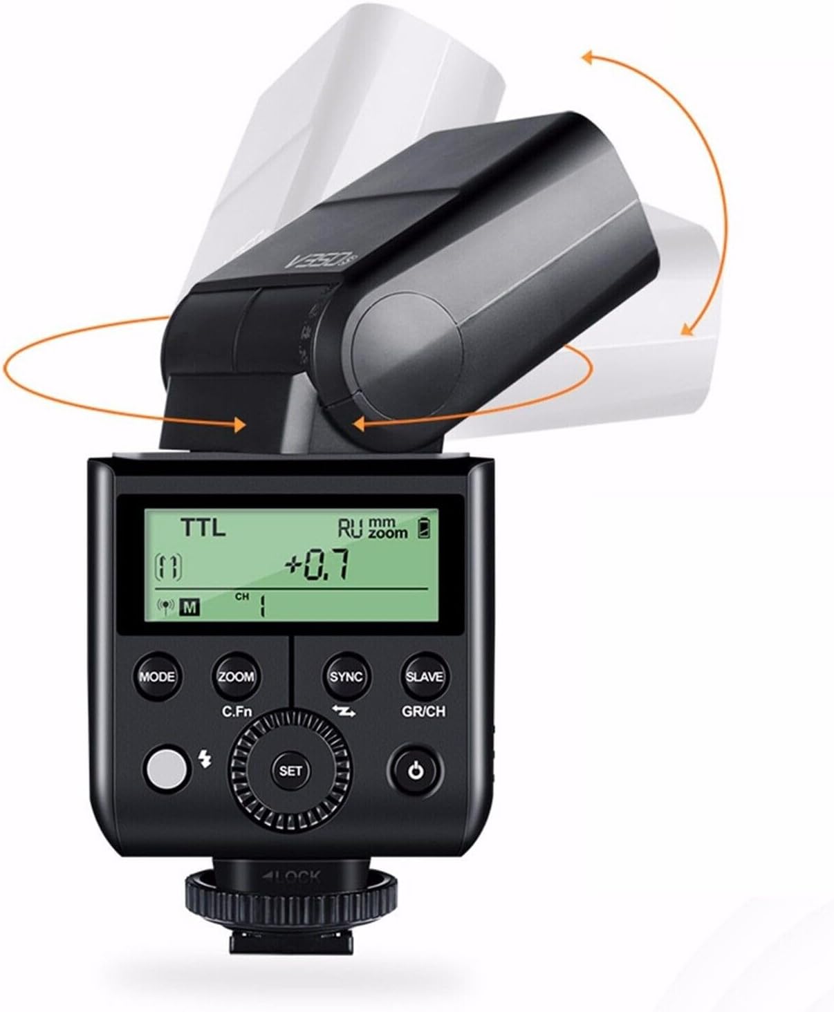 Godox V350O Flash Speedlite for Olympus Panasonic with 7.2V/2000mAH Li-ion Battery,2.4G Wireless,500 Full Power Flashes,0.1s-1.7s Recycle Time,TTL Speedlight for Olympus Panasonic Camera