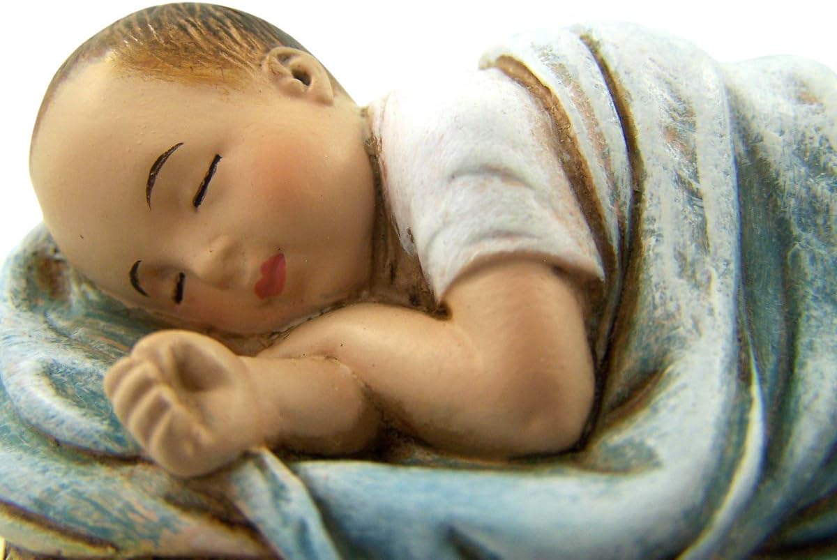 Needzo God's Gift of Love Baby Jesus in Manger Christmas Figurine, 4 1/2 Inch