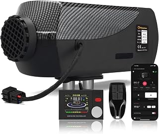 8KW Portable Diesel Heater, 12V 24V Diesel Heater with Bluetooth APP, LCD Monitor, Ventiation Mode & Auto Start-Stop Car Heater for Campervans Truck Boat Car