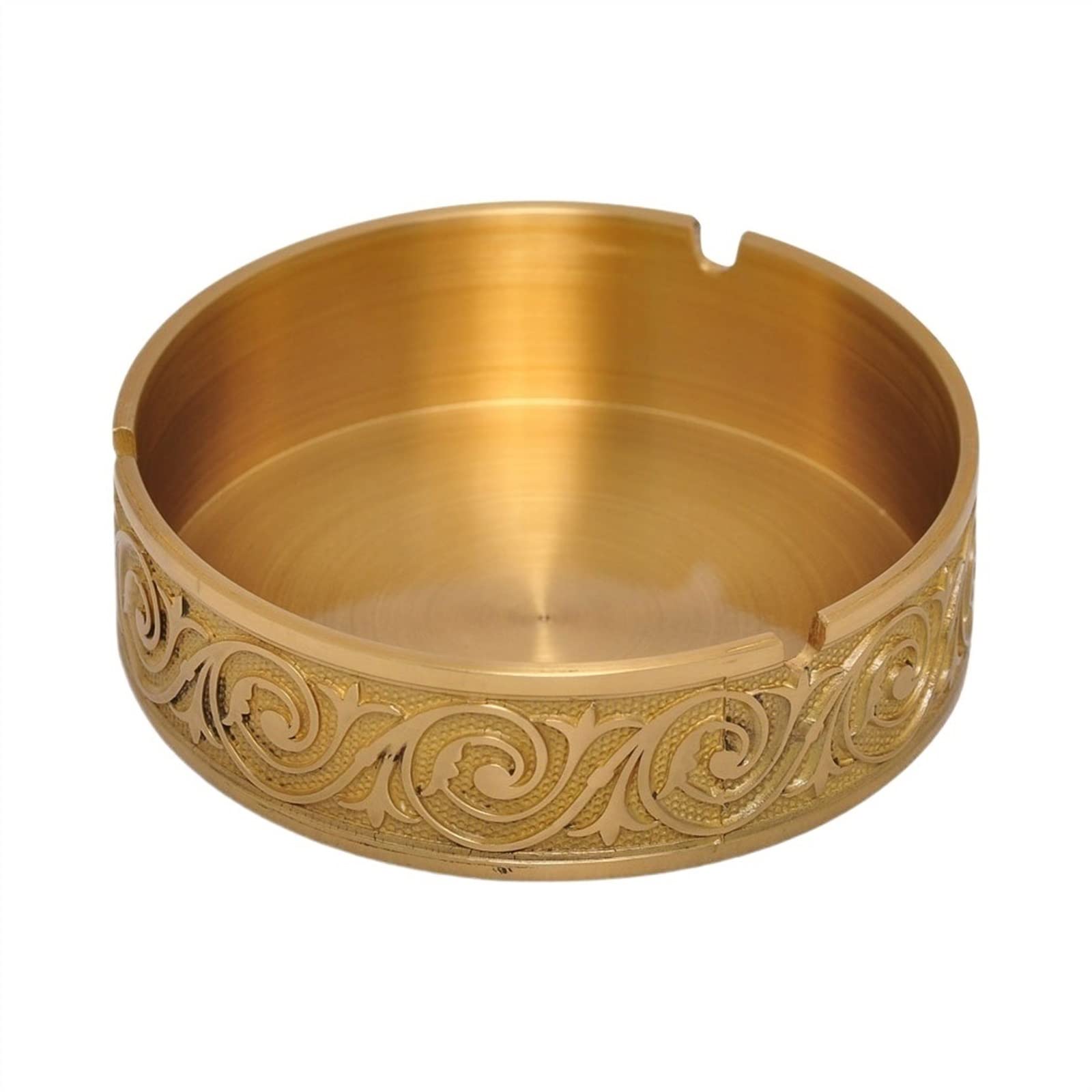 Ash Tray/Ashtray Antique Light Luxury Household Ashtray Copper Simple Uncovered Ashtray Exquisite Desktop Decoration Ashtrays for Cigarettes