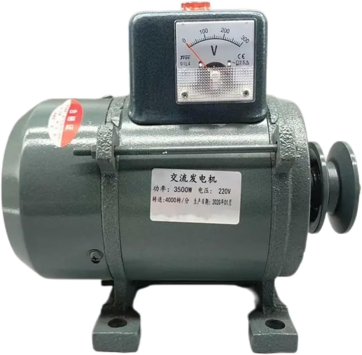 220V3500W High Power Low Noise Pure Copper Generator 3500W Permanent Magnet Brushless Generator with Stable Excitation Brushless Generator Frequency 50Hz Home Lighting