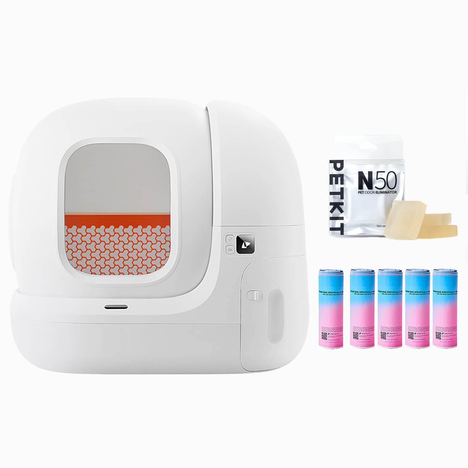 PETKIT PURAMAX Automatic Cat Litter Box with Replacement Trash Bags(5