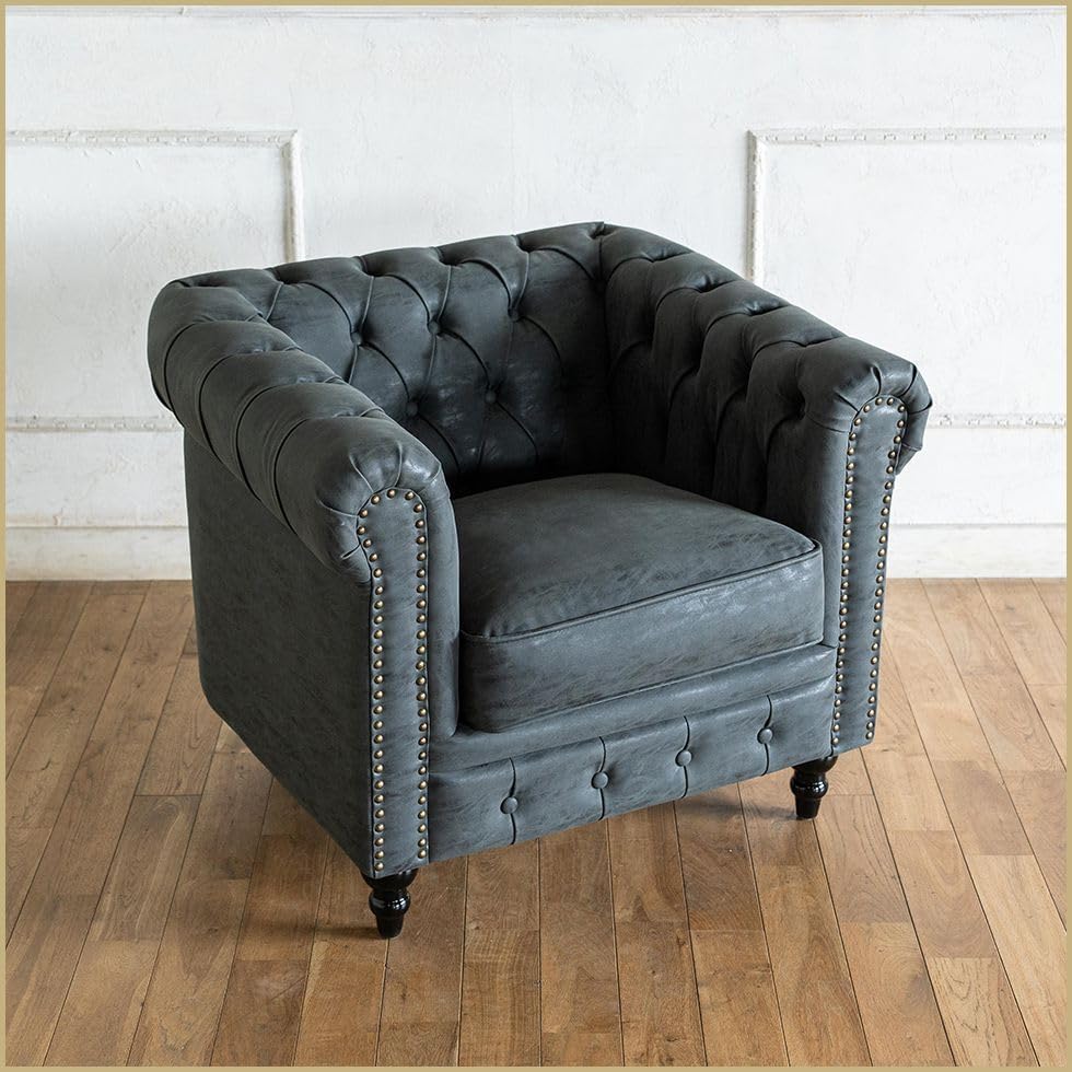 VINCENT ヴィンセント 1人掛け ソファー チェア アンティーク調 PU