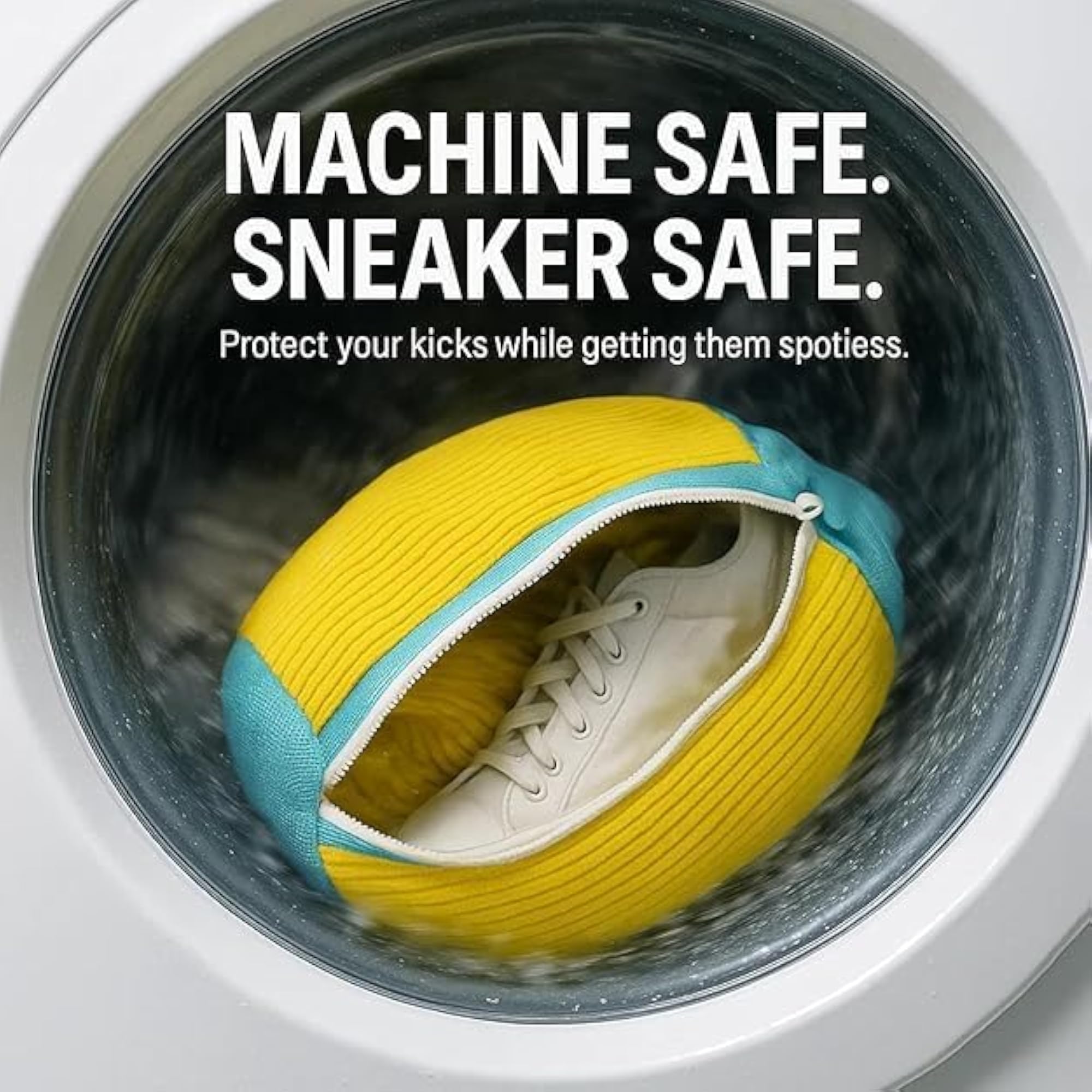 Reusable Shoe Washing Machine Bag with Zipper Closure