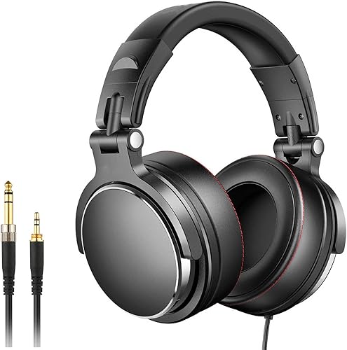 Auriculares de DJ sobre la oreja monitor de estudio profesional auriculares de DJ mezcladores con sonido estéreo para tambor eléctrico piano