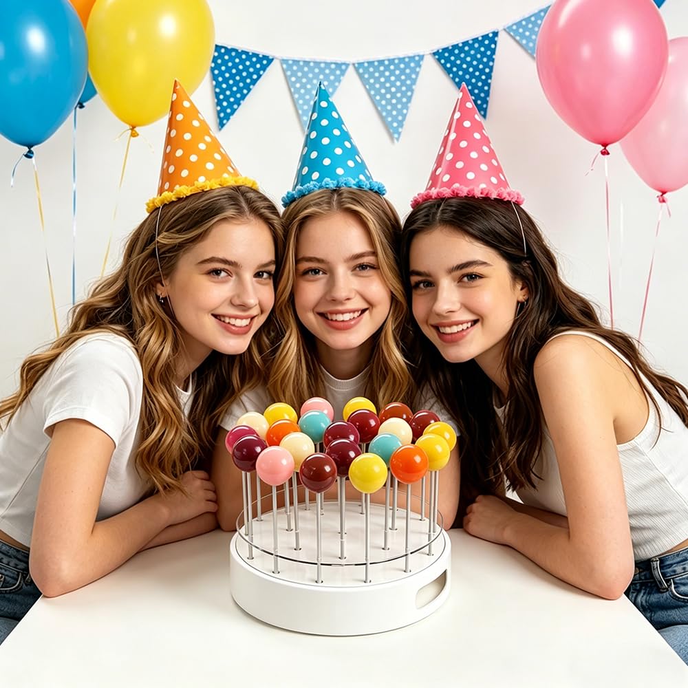 22-dziurkowy stojak na Cake Pop, akrylowy uchwyt na lizaki z ciasta z 100 patyczkami, 21 cm przezroczysty stojak na Cake Pop na wesele, imprezę, dekorację, sprzedaż wypieków