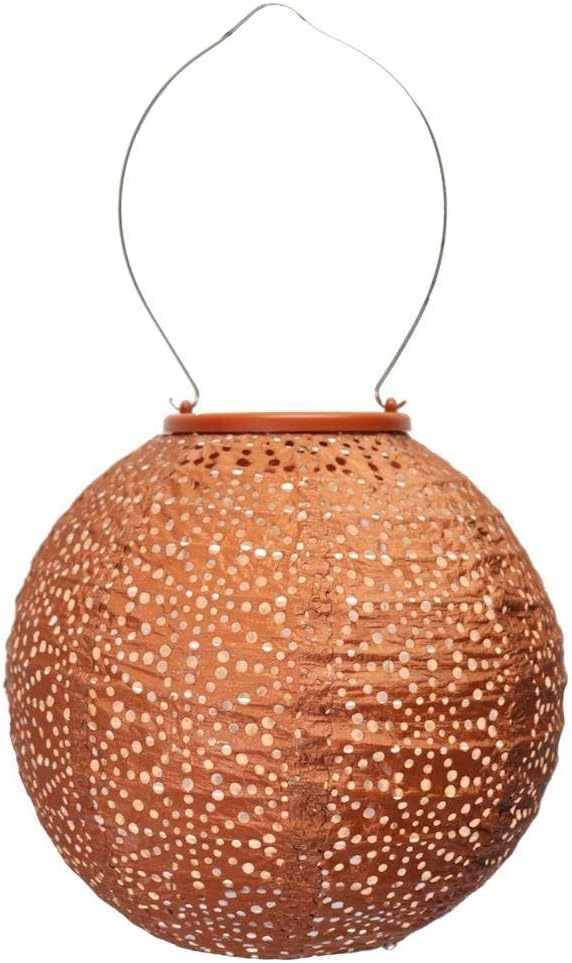 Lumiz 221257 - 7.8" Round Copper Sashiko Pattern Lantern (Round Sashiko Lantern, Copper (LUM102))