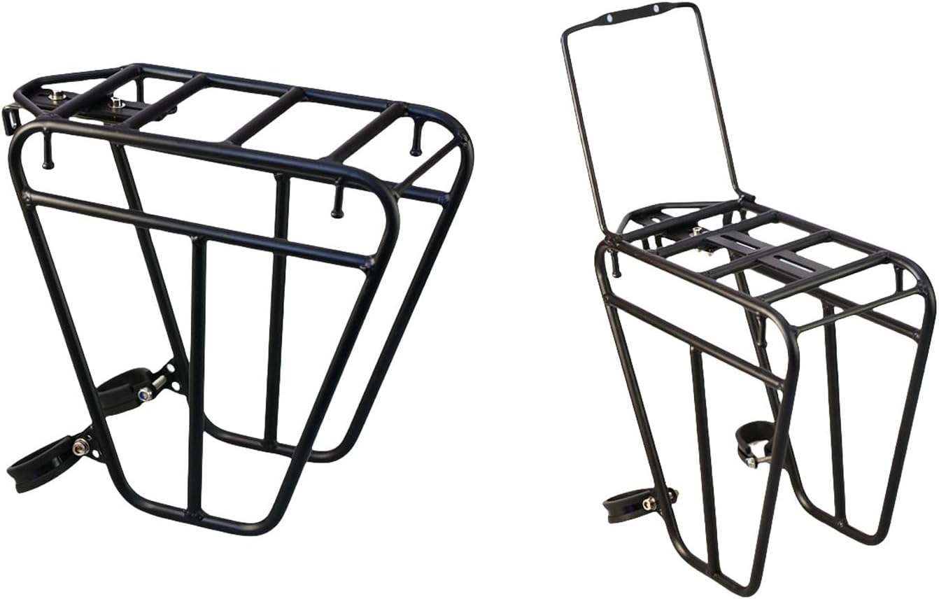 Light Weight Metal Front Rack Bicycles Front Fork Rack Mountain Bike Front Rack for Carrying Cargo On Rough Terrain