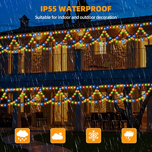40' 380-LED Color Changing Christmas String Lights w/ 8 Modes Multi $14.39 - White - image 4