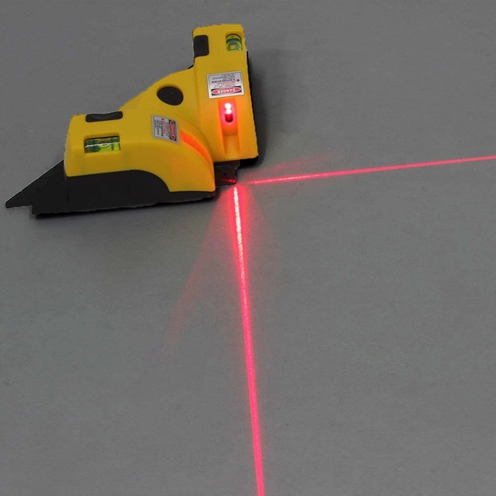 QLING - Livella laser autolivellante, linea orizzontale verticale, 45 m, gamma di misurazione, livella laser con 2 ventose, ruotabile, Come mostrato, Taglia libera