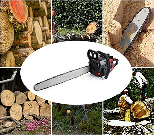 Topteng Gasoline Chainsaw 22 Inch, 62Cc Chainsaw 22" Bar Powered Engine 2 Cycle Gasoline Chain Saw, Red #TOP4