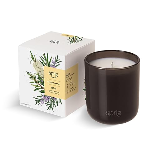 Vista 10 de Sprig by KOHLER Breathe - Vela de aromaterapia con eucalipto y menta, cera de soja 100% natural, aroma refrescante y refrescante, regalo