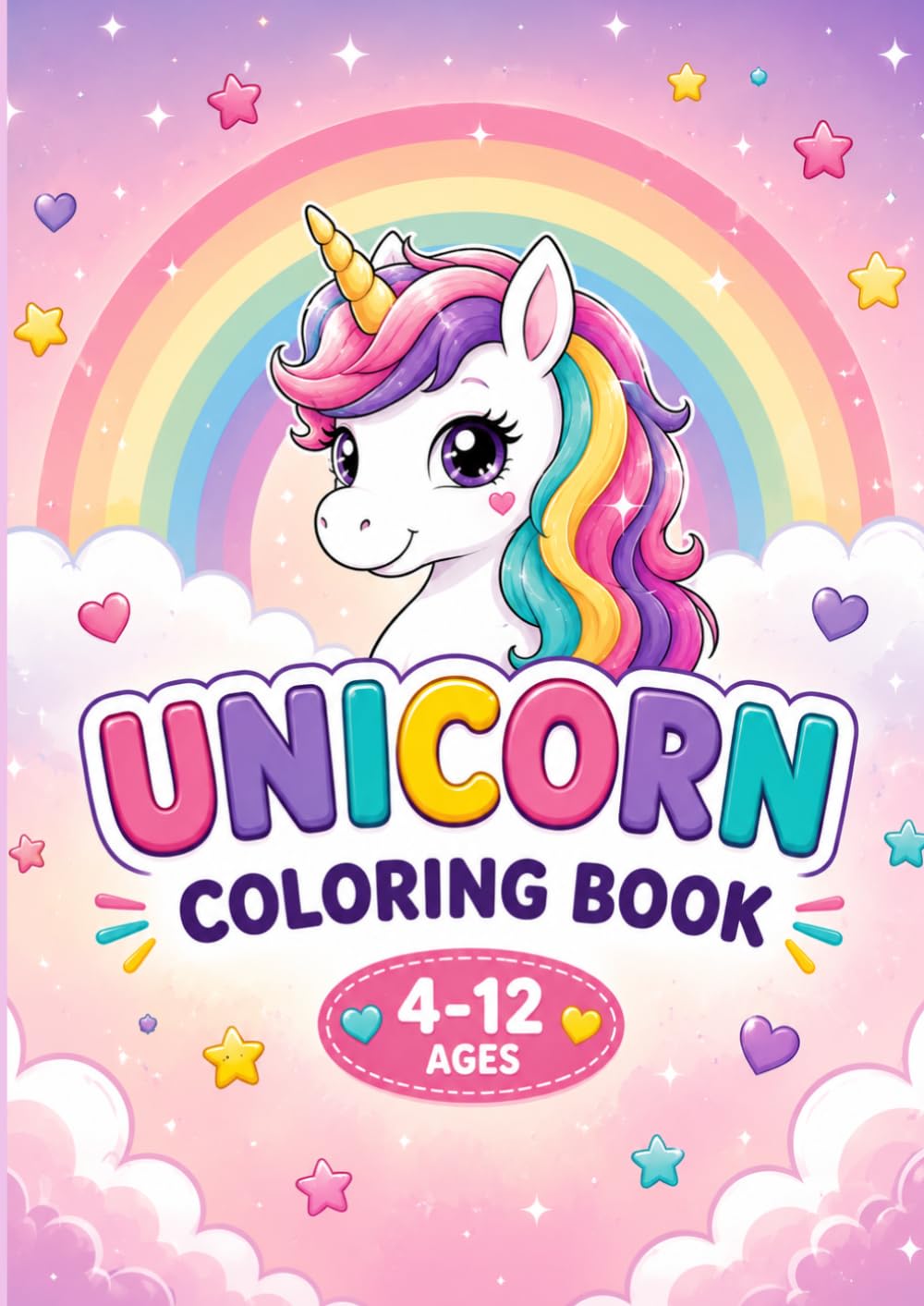 Dreamy Unicorn Coloring Book: Fun and Easy Coloring Pages for Kids Ages 4-12, Magical Unicorn Adventures to Color and Enjoy, Color, Create, and Explore the Magic of Unicorns