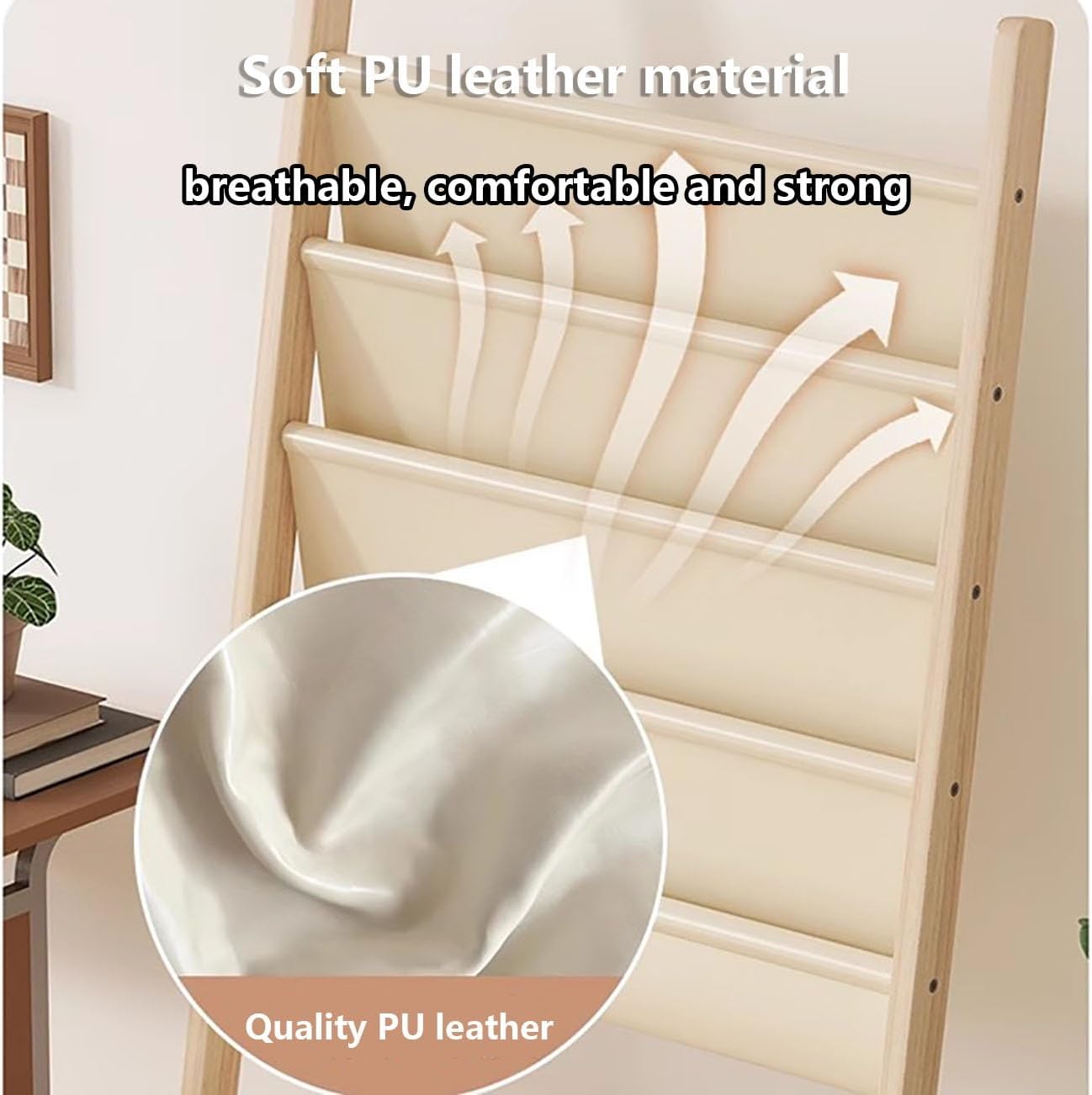 Kids Bookshelf,Bookcase 6 Tier Bookshelf,Modern Open Bookshelf,Narrow Floor Standing Bookshelf Organizer,No Sharp Edges,for Bedroom, Living Room, Classroom.(44 * 33 * 156cm)