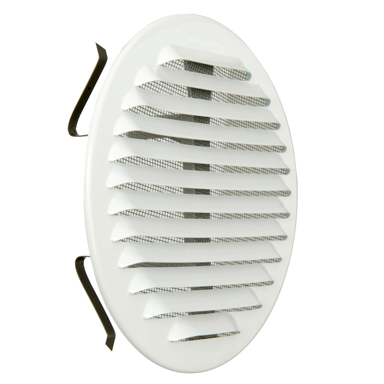 La Ventilazione GABTU125R Griglia Tonda Universale con Molle, Alluminio Bianco, ø155 mm