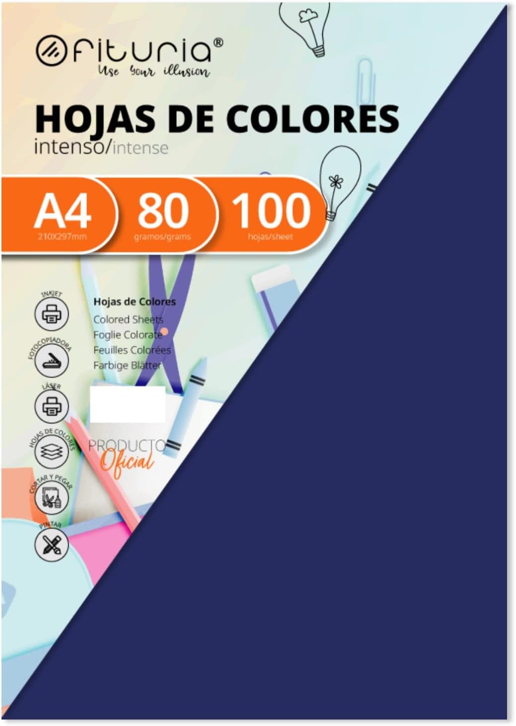 Pack of 100 Sheets Brown A4 Size 80g