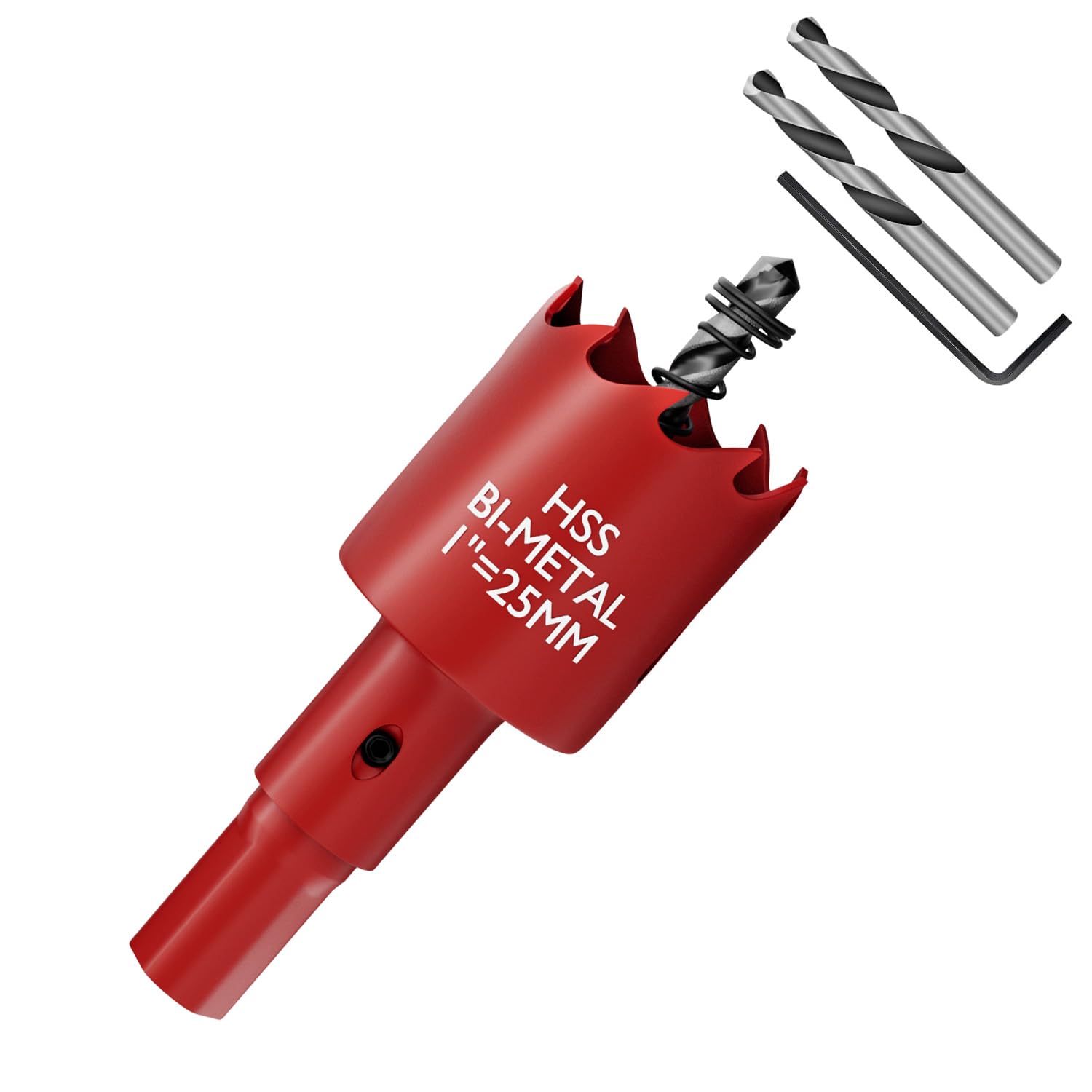 25 mm HSS Bi-Metal Hole Saw，Hole Saw Cutter for Drilling Soft Metal, Wood, PVC Board and Plastic for Cutting Circular Holes